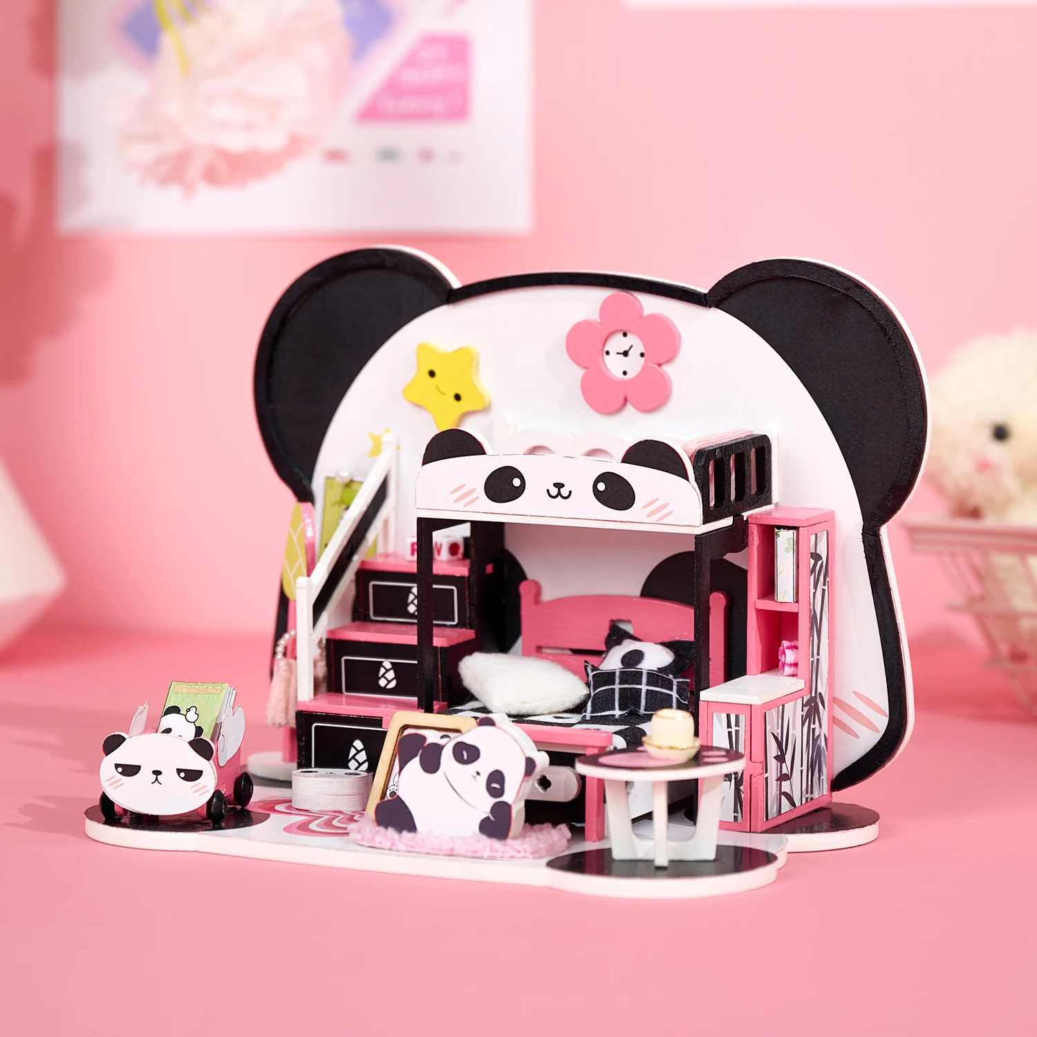 (p1015) Casa De Muñecas En Miniatura Diy - Regalo De Cumpleaños Para Niños