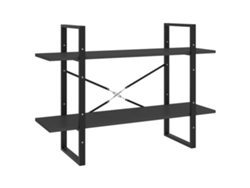 Estantería con 2 estantes, derivados de madera gris, MAISON EXCLUSIVE (100x30x70 cm)