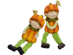 Figura Decorativa De Cerámica De 2 Piezas Healeved Para Jardín, En Cerámica Roja Y Poliéster, Decoración De Escritorio