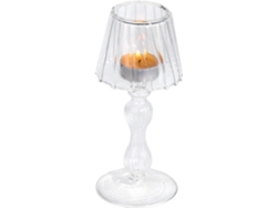 Omni-porta Velas De Cristal Transparente - Portavelas Para Velas Tealight De Vidrio Con Diseño De Lámpara Decorativa Para Mesa, Bodas Y Cena