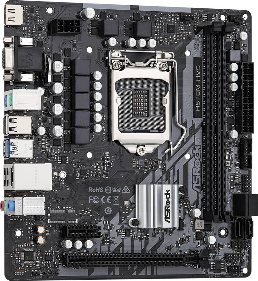 Placa Base Asrock 1200 h510mhvs r2.0 intel h510 lga micro atx ‎90mxbgt0a0uayz lga1200