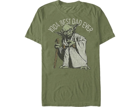 Camiseta ROCKINSTONE Yoda Best Dad Ever Star Wars (XXL)