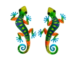 Signes Grimalt BY SIGRIS - Adorno Lagarto Pack 2 Unidades Adorno Pared Jardin Verde - 1x14x30 cm