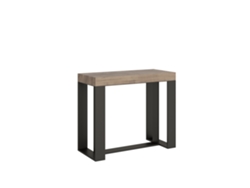 Consolas Futura Extensible hasta 300 cm ITAMOBY (90 x 40 x 77 cm - Paneles de Melamina - Roble Natural)
