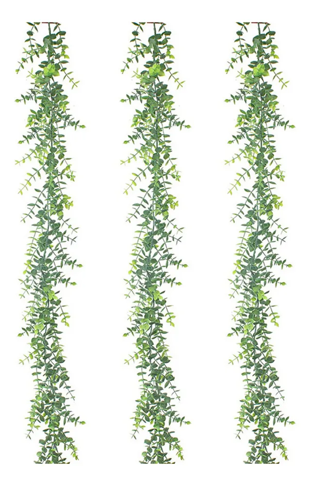 Nuevas decoraciones verdes, ratán artificial, eucalipto, 3vayotoy