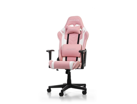 Silla DX RACER Prince P132-Pw (Até 150 kg - Elevador a Gas Clase 4 - Rosa y Blanco)