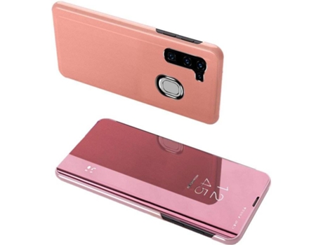 Carcasa Samsung Galaxy M11 LMOBILE Clear View Rosa