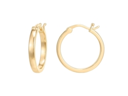 2026-aros De Oro Ligeros De Plata 925 Bañados En Oro 14k Para Mujer, Diámetro 19mm
