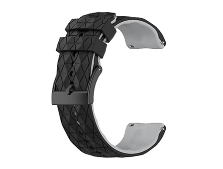 Correa De Reloj Inteligente Para Suunto 9 Correa De Reloj De Silicona Bicolor Negro Gris VENISYMLIS