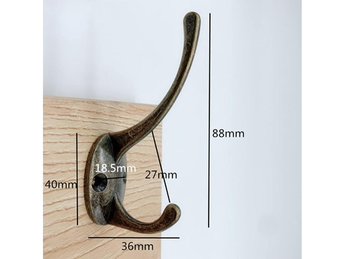 Ganchos De Pared De Aleación De Zinc, 36 Mm, 2 Ganchos, Para Toallas, Ropa, Baño.