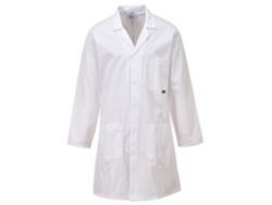 Bata Estándar Para Trabajo Mecánico Y De Laboratorio Blanco / S