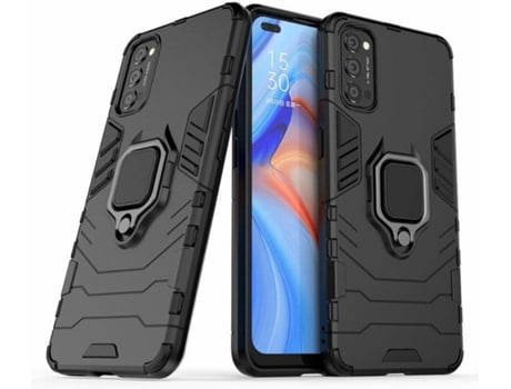 Carcasa Oppo Reno 4 5G HFS-HOUSE Kickstand Negro