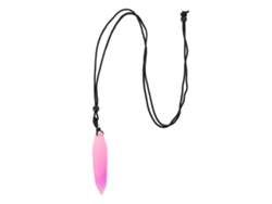 Collar Con Colgante Que Brilla En La Oscuridad, De Resina, Forma Irregular, Rosa Mate Y Morado.