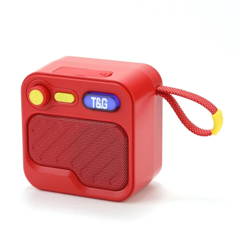 Altavoz Bluetooth Tws De Doble Canal (rojo), Con Ranura Para Tarjeta, Que Permite Recibir Pagos Y Transmitir Mensajes De Voz.