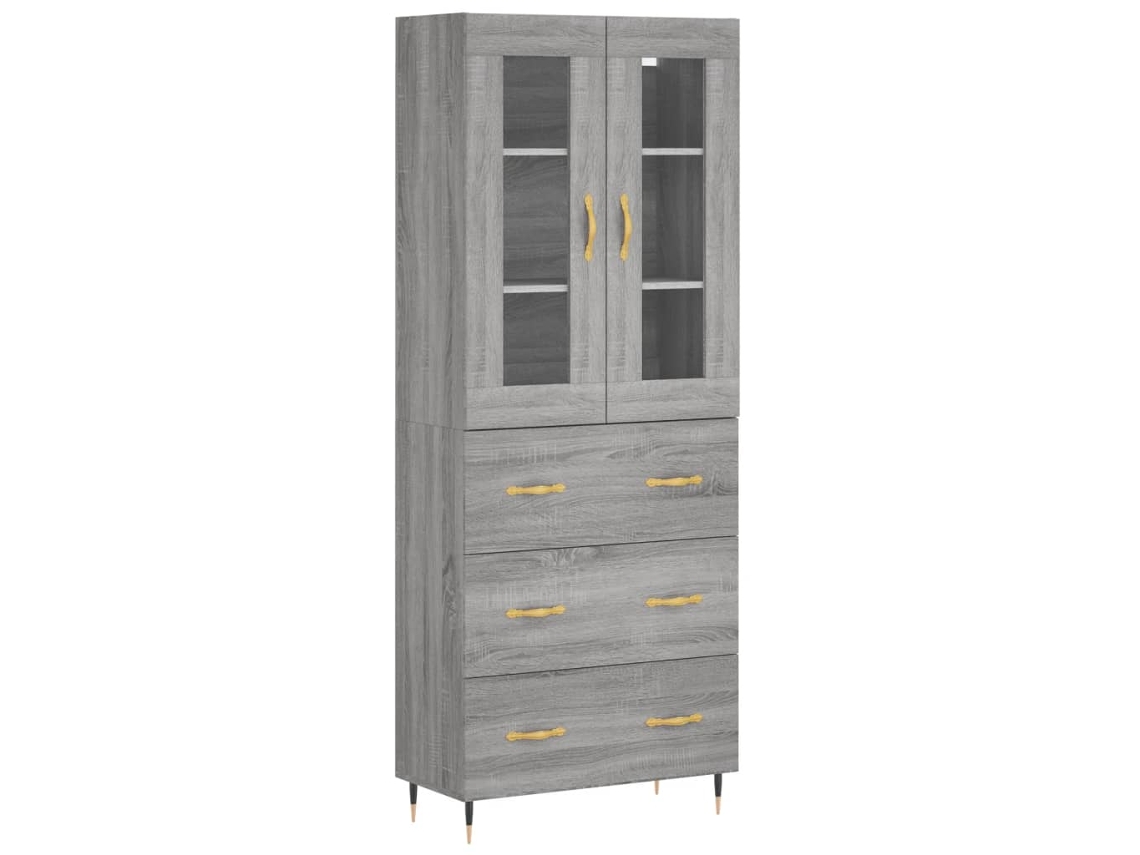 Maison Exclusive - Aparador Alto Madera Contrachapada Gris Sonoma 69,5x34x180 Cm