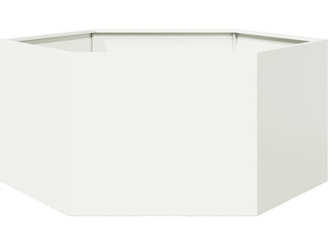 Jardinera VIDAXL Blanco Metal (104x90x45cm)