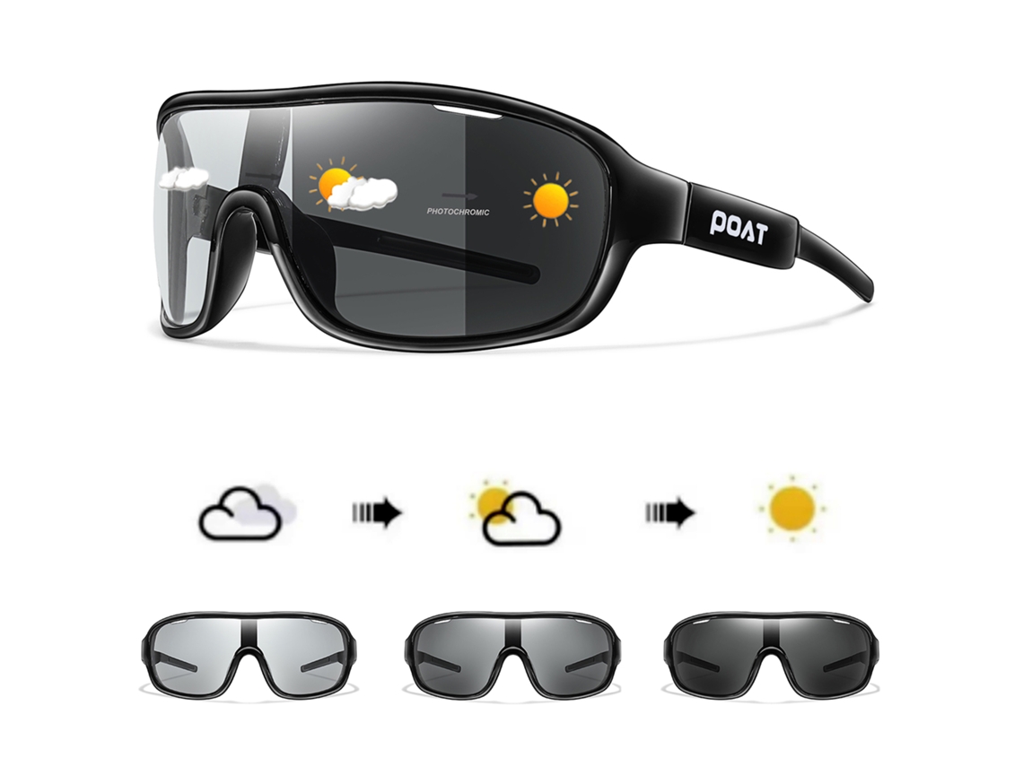 Gafas de ciclismo fotocromáticas polarizadas con montura de polímero y lentes Tac MDUG (Estilo 1)