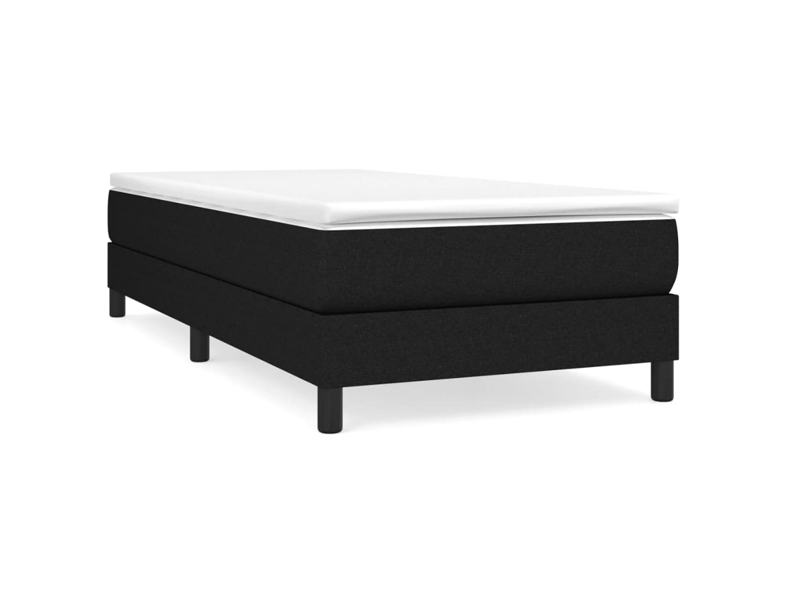 Maison Exclusive - Cama Box Spring Con Colchón Tela Negro 80x200 Cm