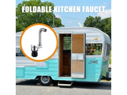 Grifo plegable para caravana con rotación de 360° para cocina de acero inoxidable.