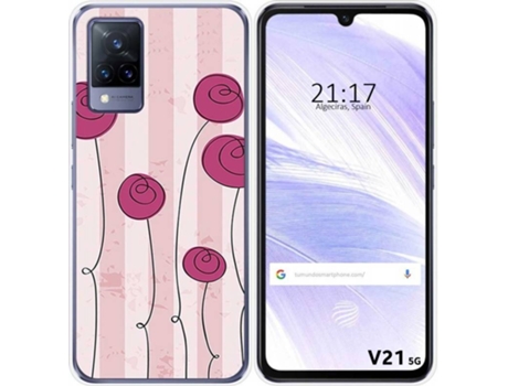 Carcasa Vivo V21 5G TUMUNDOSMARTPHONE Flores Vintage Multicolor