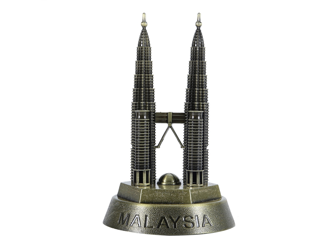 Maqueta de las Torres Gemelas, edificio metálico, decoración de mesa, regalo