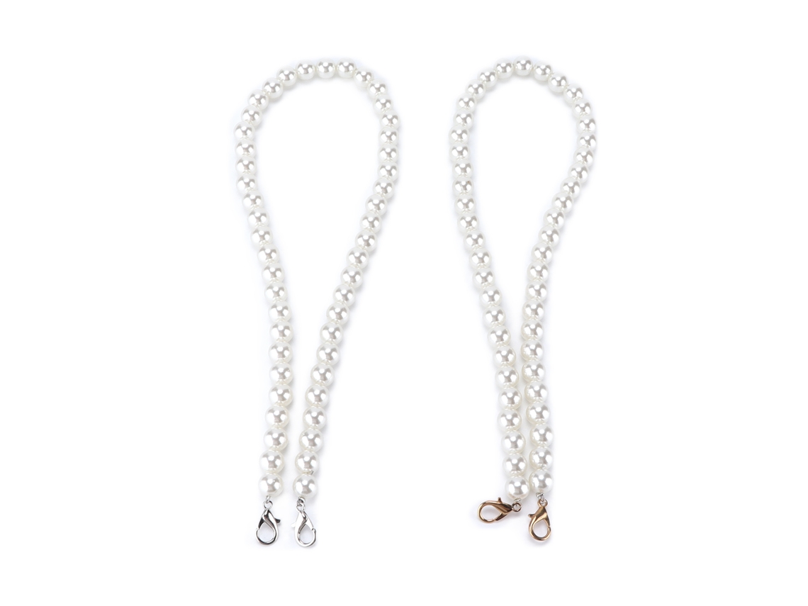 2pcs Corrente de Pérola Imitada Abs 60cm para Bolsa Celular Decoração Acessórios