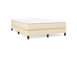 Maison Exclusive - Estructura De Cama Con Somier Tela Color Crema 140x200 Cm