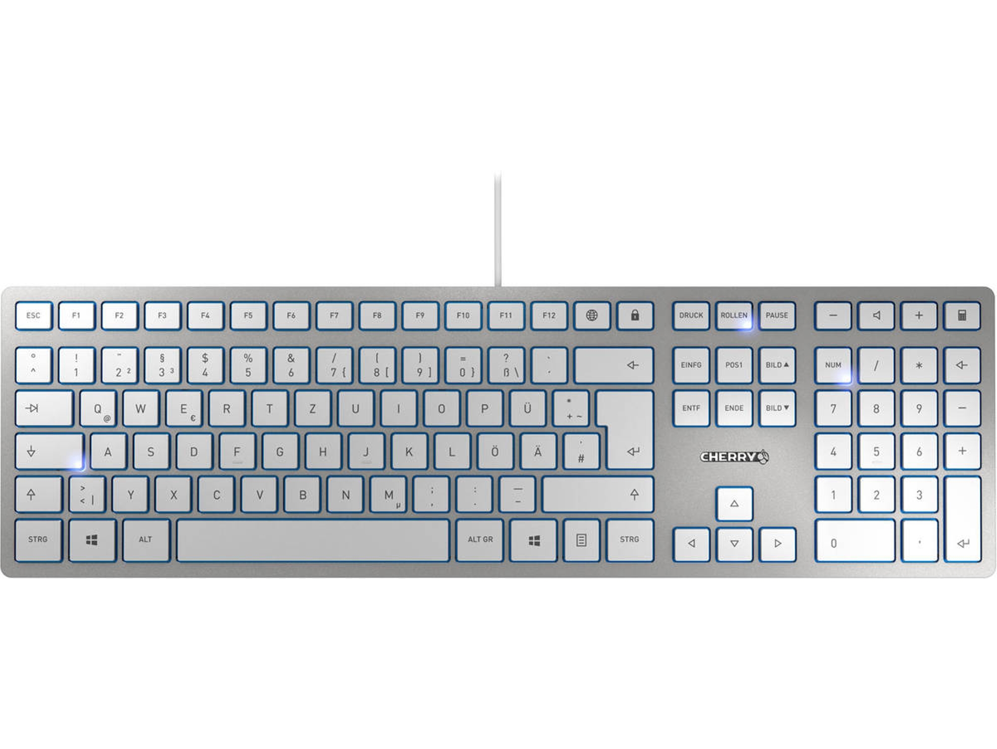 Teclado CHERRY KC 6000 Slim (Con Cable - Layout US - Teclado Numérico)