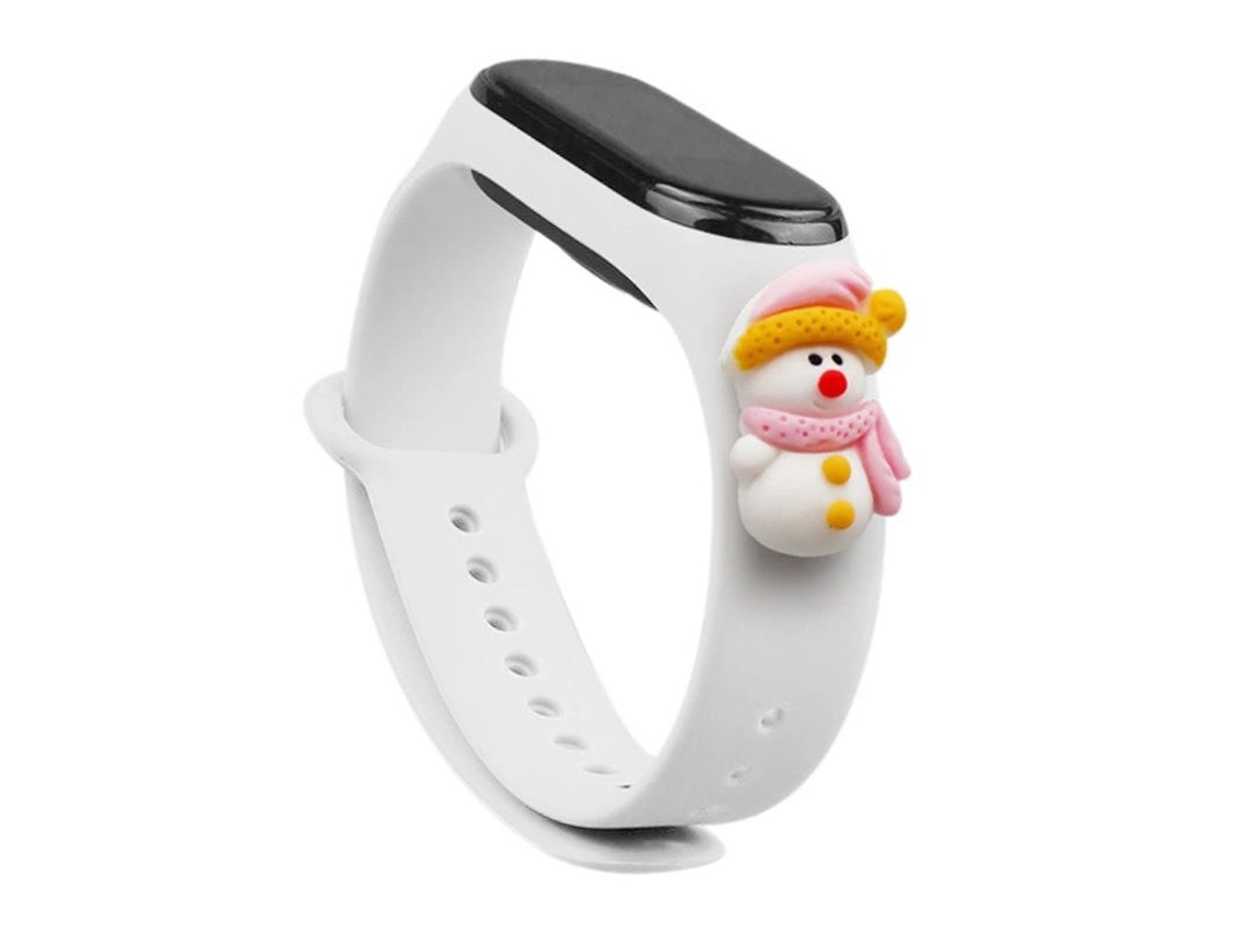 pulsera de navidad para su Xiaomi Mi Band 4 / Mi Band 3 - blanco, blanca