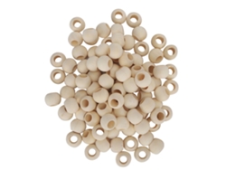 100 Contas de Madeira 20mm com Buraco Redondo para Diy Bijuterias Acessórios Decoração