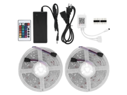 Tira De Luz Led Smd5050 12v Ip65 Rgb Con 300 Leds Y Control Remoto De 24 Teclas, 10 M