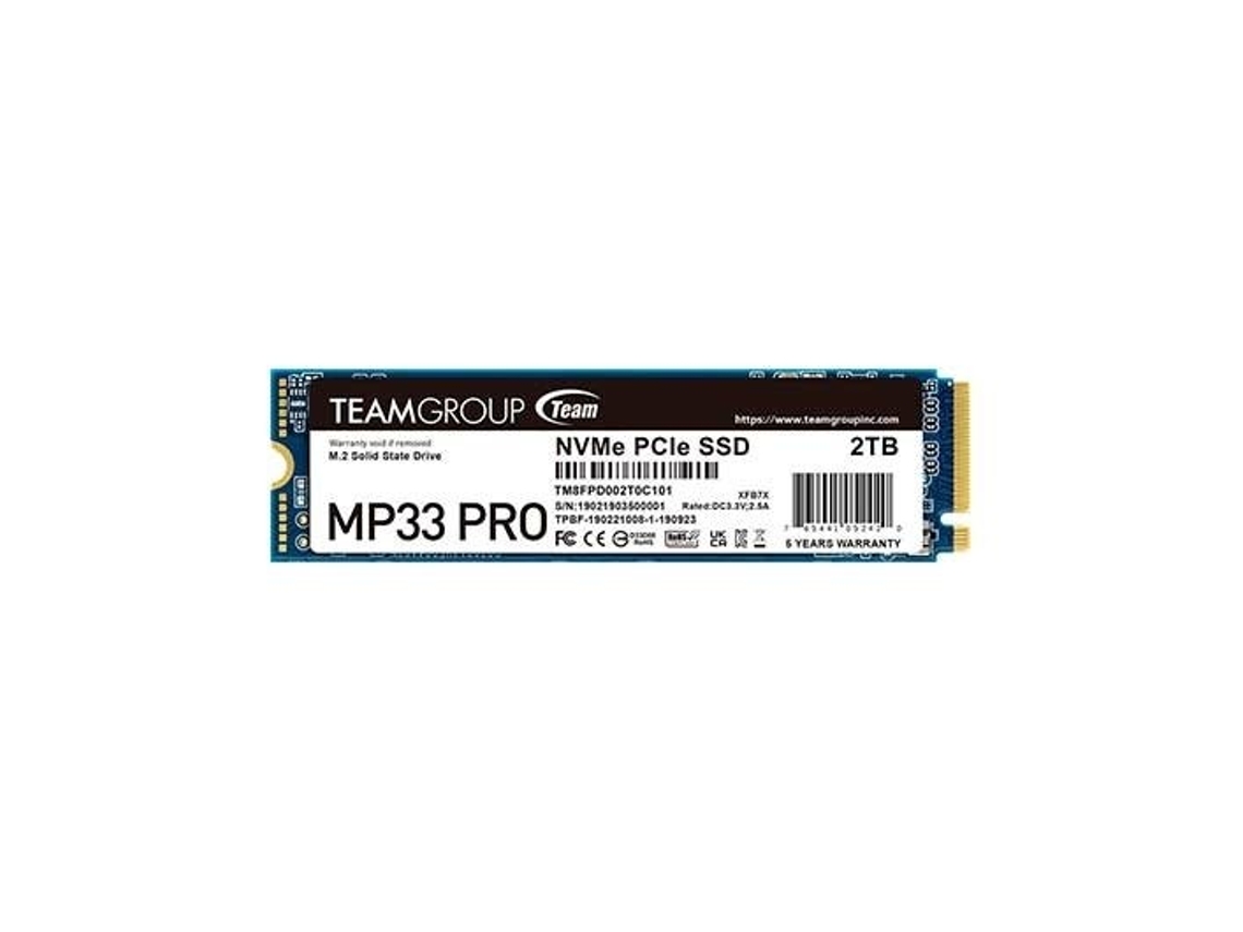 Disco Duro M2 Ssd 2tb TEAM GROUP Mp33 Pro Gen3x4 Pci E 30
