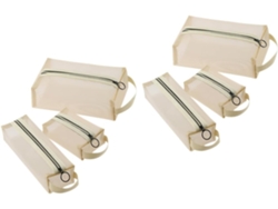 Juego De Neceser Portátil De 2 Piezas, De Malla Transparente Para Maquillaje Con Capacidad Para Viajes.