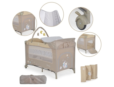 Cuna de Viaje con cambiador SLEEPY de MONI beige