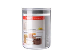 Tarro Hermético TATAY Redondo (1.5L - Gris - 12.5 x 12.5 x 17cm - Poliestireno)
