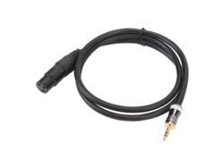 Cabo 3.5mm Macho Para Xlr Fêmea Profissional 1m/3.3ft Adaptador Para Microfone Mixer Câmera Dslr