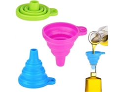 Embudo De Silicona Colapsable Mini, De Alta Calidad Ideal Para Cocina Restaurante Hotel Diy Y Camping Paquete De 3