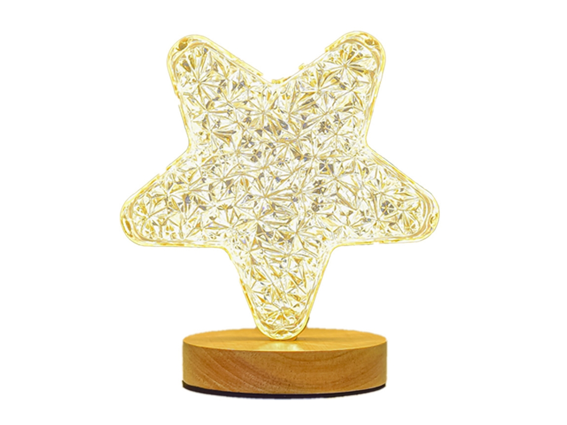 Rebe-lámpara De Mesa 3w Con Control Remoto Luz Cálida Función De Temporizador Usb Para Dormitorio Sala Estudio Estilo Estrella