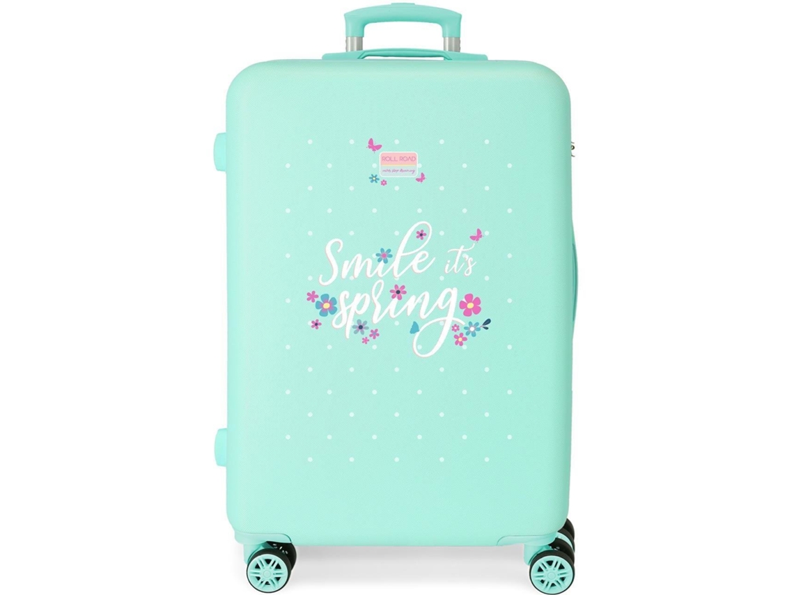Maleta Mediana Abs Rígida Spring Dream Azul ROLL ROAD
