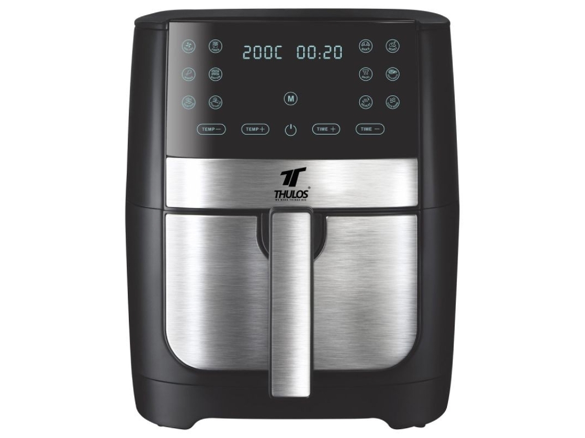 Freidora de Aire con 12 Programas y 8 Litros de Capacidad Cocina Versátil y Saludable Prepara una variedad de platos saludables con esta freidora de THULOS