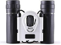 Mini binoculares 8x21 portátiles con visión nocturna HD, estables, con poca luz, para conciertos, aventuras al aire libre, color negro. Bestvite
