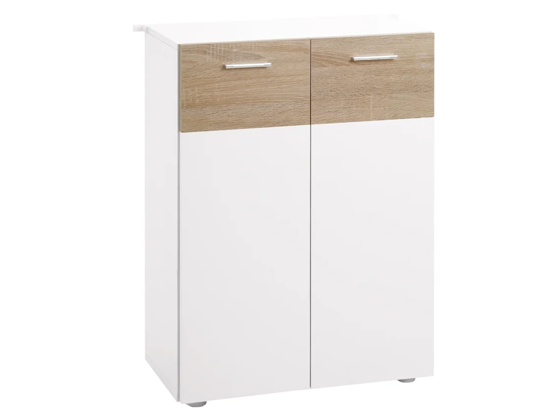 Armario De Suelo Para Baño Con 2 Puertas Y Estantes Interiores Ajustables Mueble Auxiliar De Madera Multiusos Para Salón Cocina Comedor 60x30x85 Cm