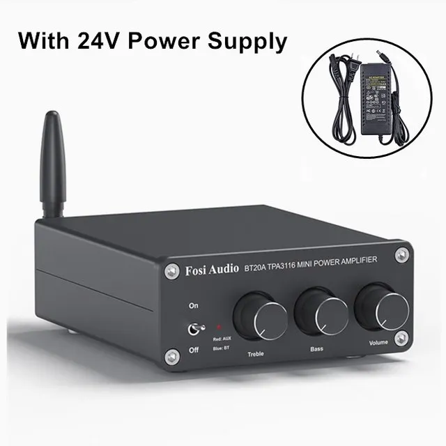 Amplificador de Áudio Bluetooth Bt20a Tpa3116d2 de 100 W MDUG (preto)