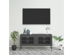 Mueble de Armario Tv Acero 105X35X50 Cm Antracita