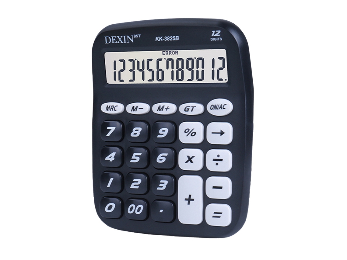 Calculadora Fofa 12 Dígitos Display Lcd Grande Botões Coloridos Para Escola Casa Escritório Estudantes Contadores
