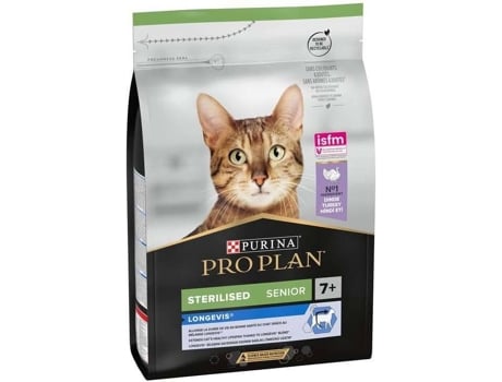 Pienso para Gatos PURINA Pro Plan Longevis (1.5Kg - Seco - Adulto - Castrados - Sabor: Pavo y Arroz)