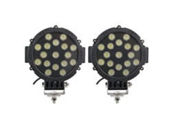 Luz de trabajo LED, brillo de 51 W, carcasa de aluminio resistente, reflector negro OEM