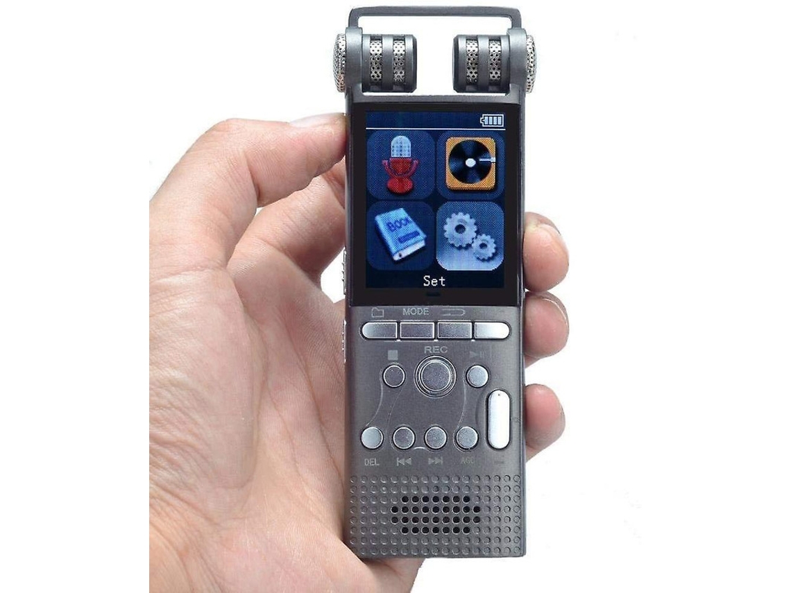 Cifrado digital profesional activo por voz, 100 horas de registro PCM, 1536 kbps, 16 GB, Yizhood (negro)