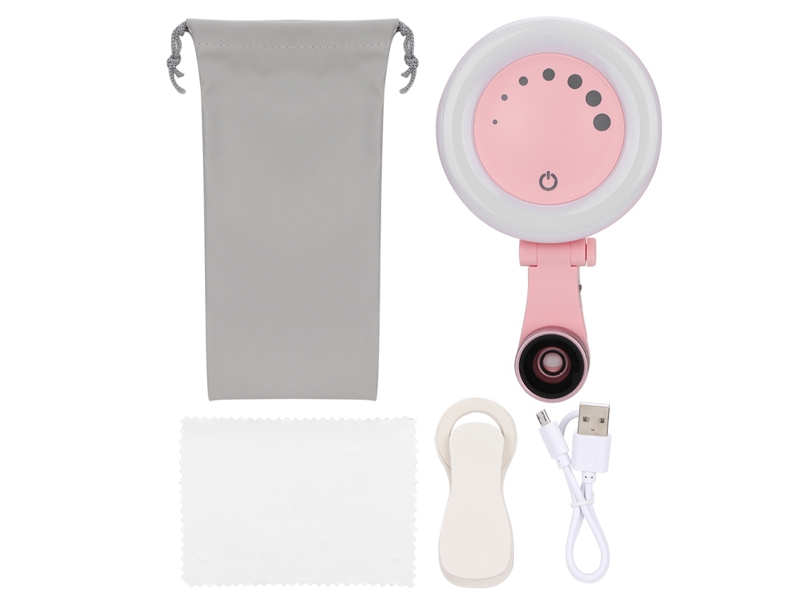 Luz De Anillo Led Portátil Multifuncional Con Clip Para Teléfono, Lámpara Para Selfie, Luz De Relleno Para Belleza