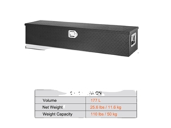 Caja de herramientas, construcción de aluminio duradero, diseño resistente a la intemperie, 48 x 15 x 15 pulgadas, color negro, OEM